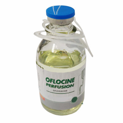 100ml Glass Bottle Ofloxacin Pharmaceutical Injection Light Yellow Green Liquid