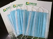 Blue Personal Care Medical Supplies Three Layer Non Woven Face Mask With Elastic