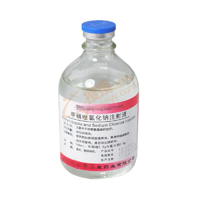 Pharmaceutical Metronidazole Infusion Glass Bottle Packing BBCA