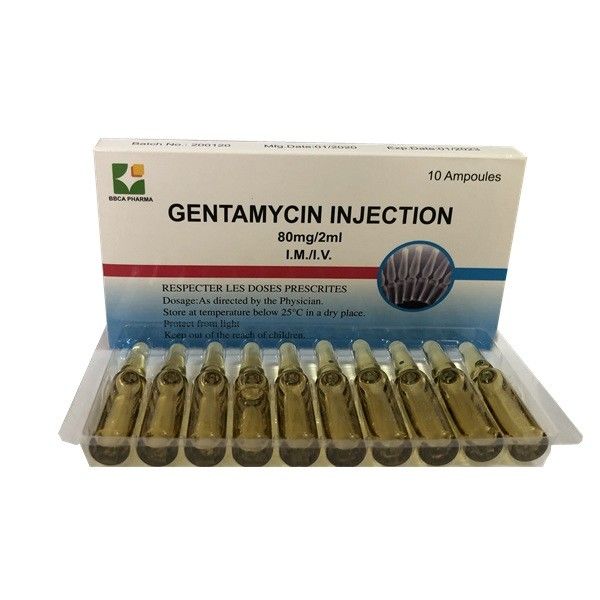 Medical Grade Small Volume Injection Gentamycin / Gentamicin Injection 80mg 2ml