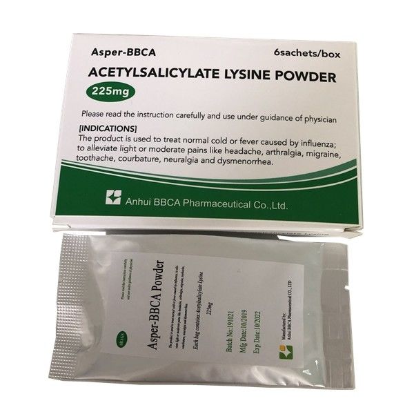 OTC White 0.225g Lysine Acetylsalicylate Powder