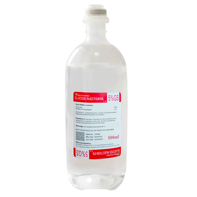 Glucose Injections, Plastic Bottle, soft bag, 100ml/250ml/500ml For Pain Colorless or colorless clear liquid